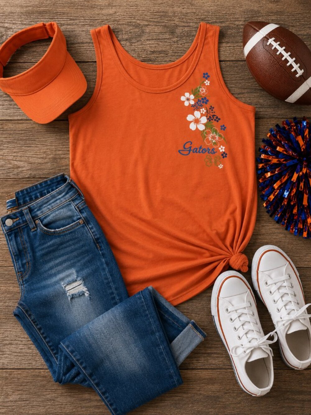 Florida Gators Tank Top Short Color Orange Great for Tailgating and Football